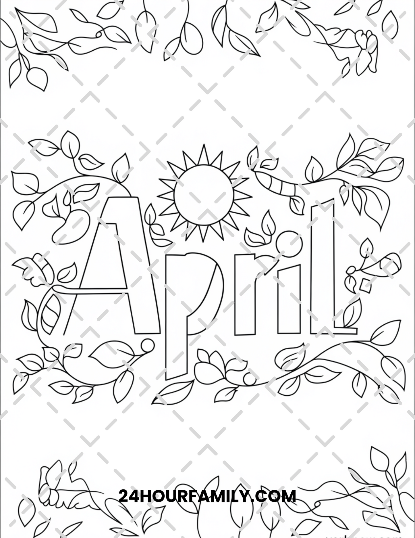 april coloring pages