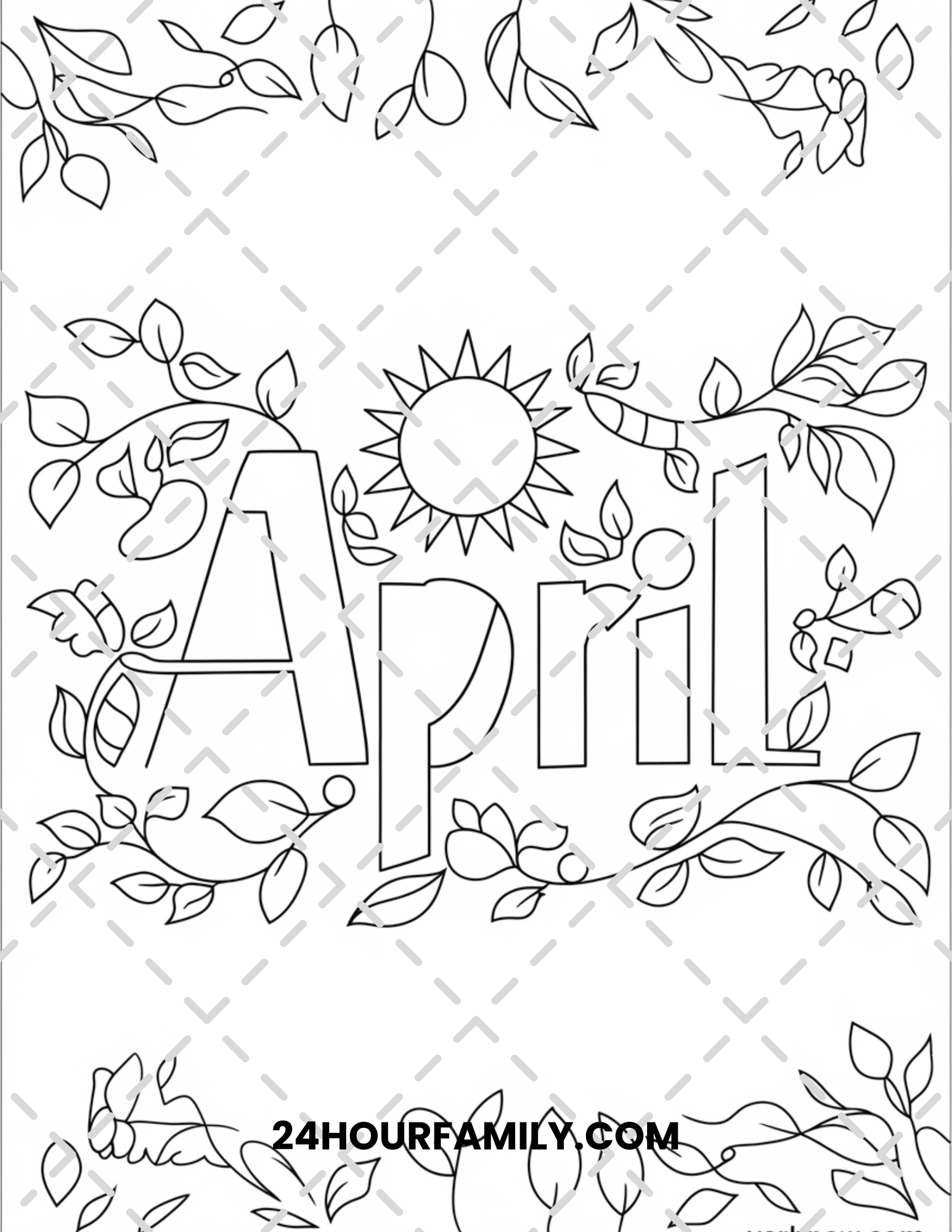 april coloring pages