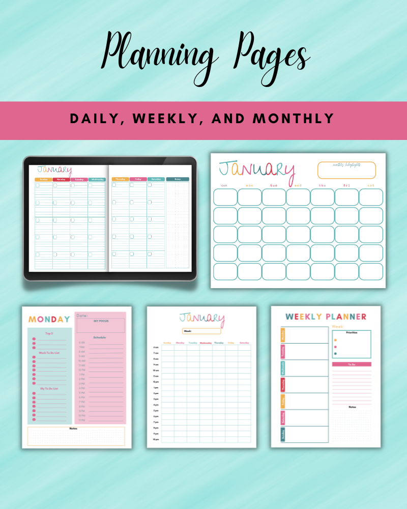 Home Management Binder - 124 Pages