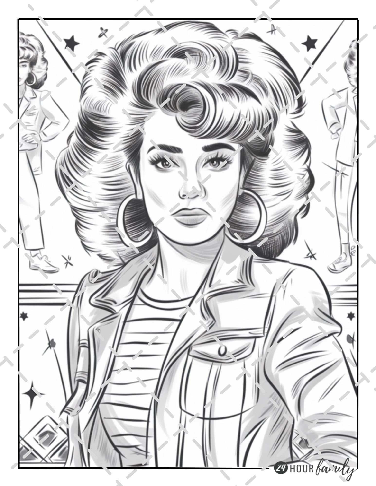 1980s themed coloring pages