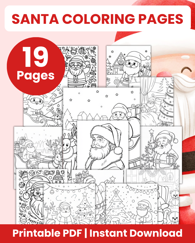 santa coloring pages