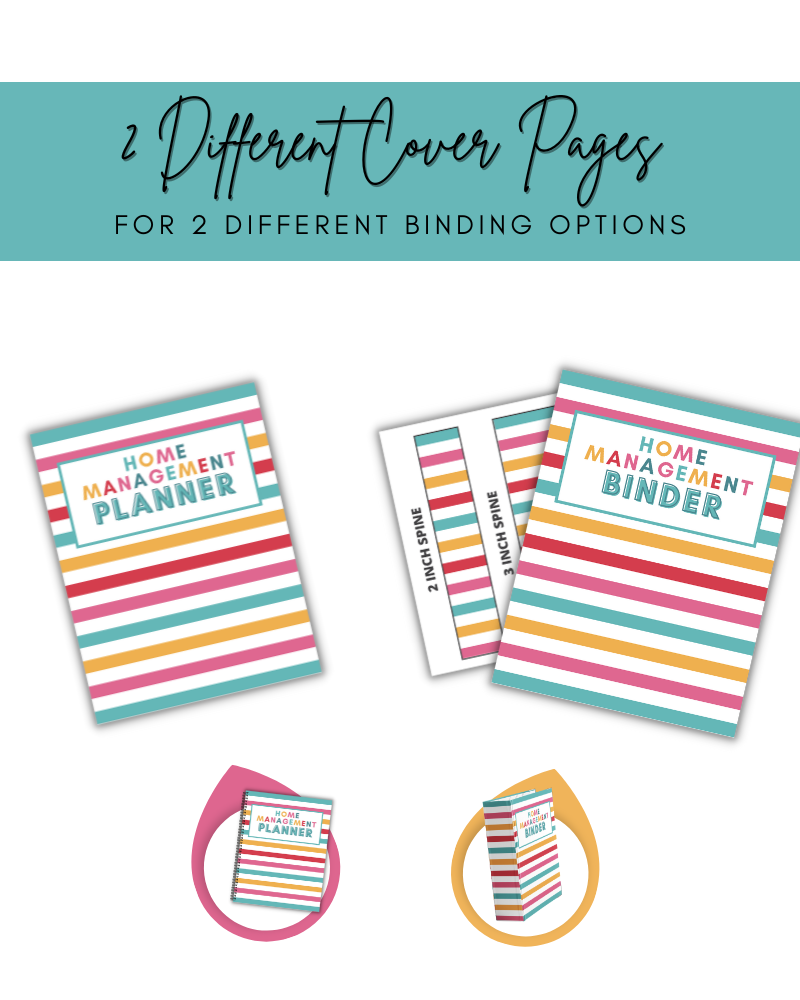 Home Management Binder - 124 Pages