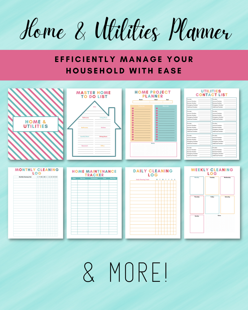 Home Management Binder - 124 Pages