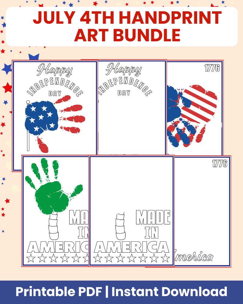 july 4th handprint art bundle