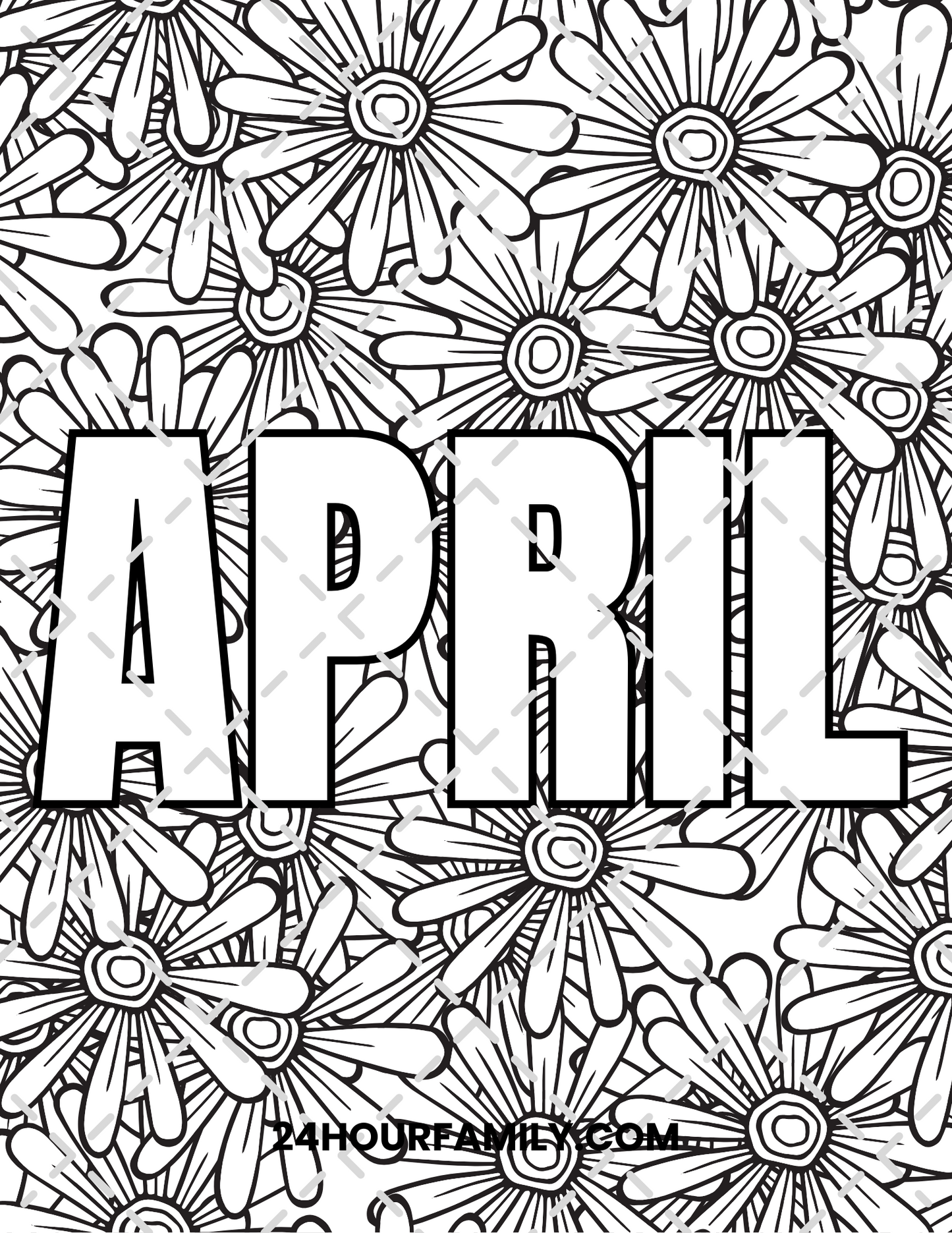 April Coloring Pages with 20 Pages