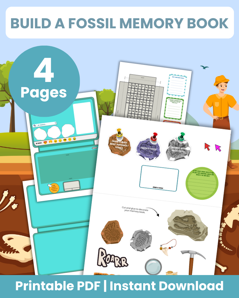 Build a Fossil Memory Book Printable
