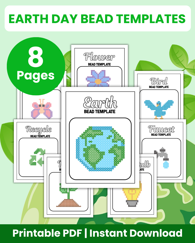 Earth Day Bead Templates