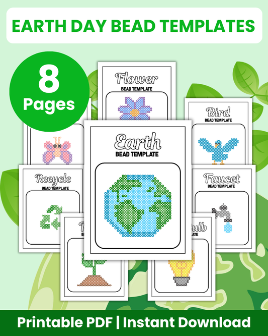 Earth Day Bead Templates