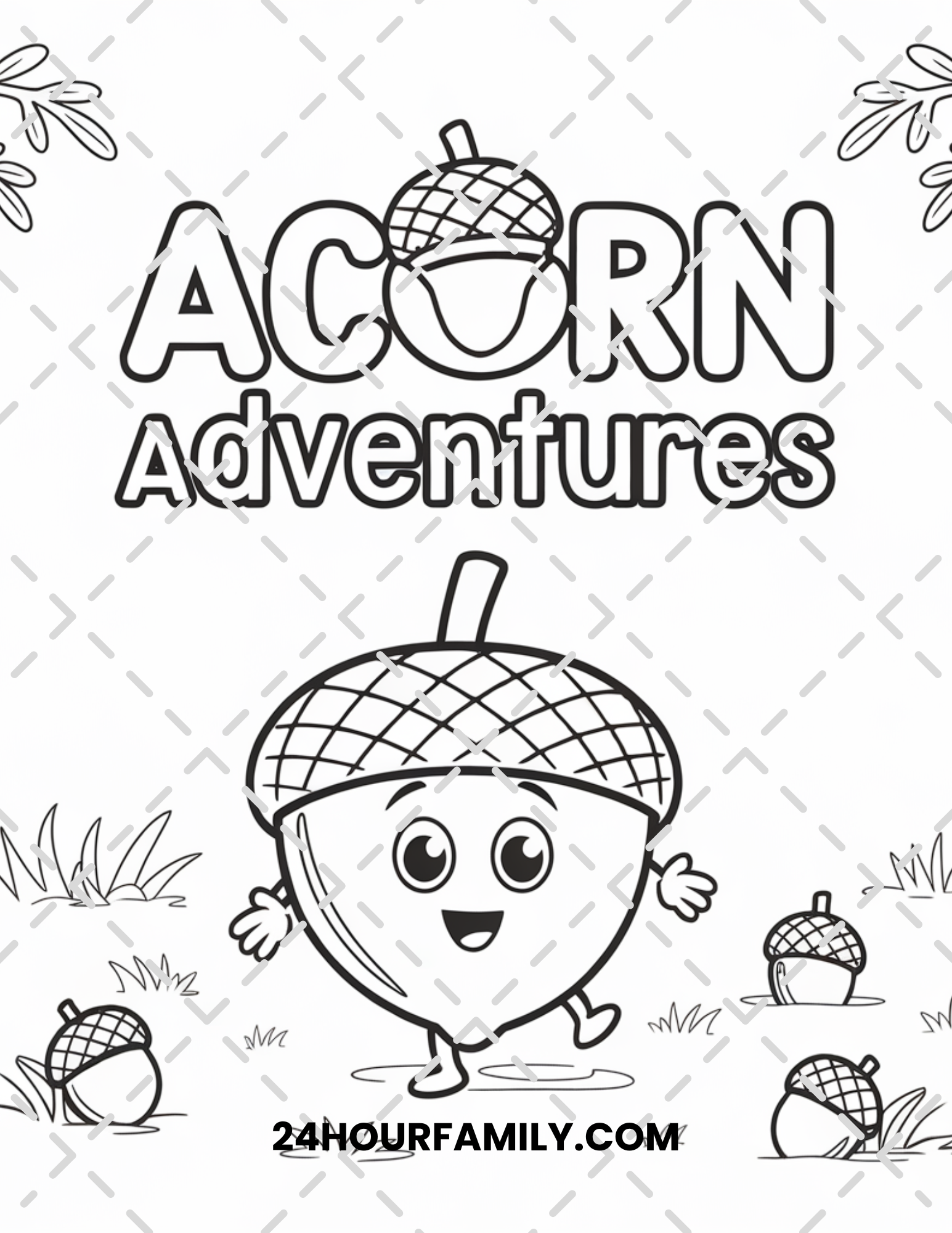 acorn coloring pages