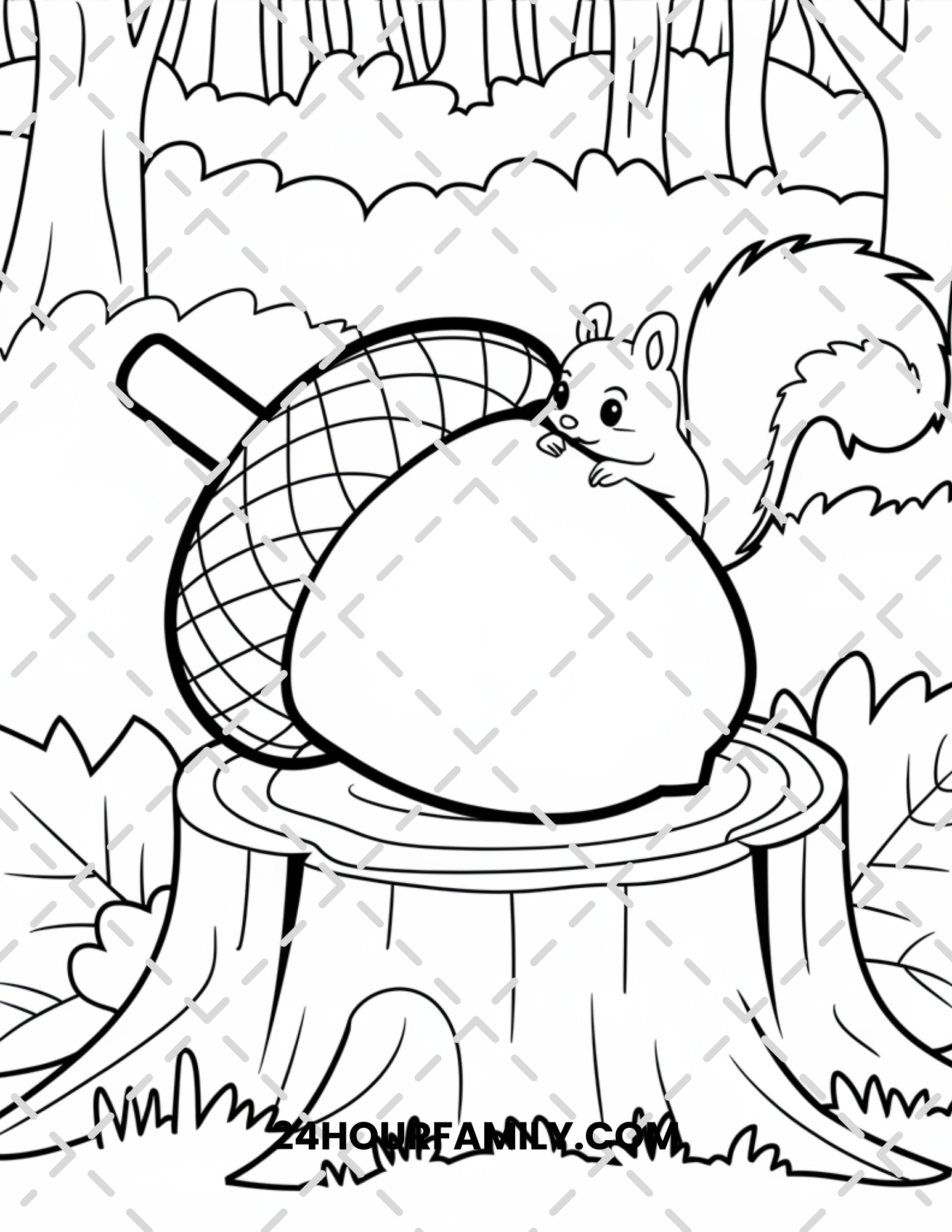 acorn coloring pages