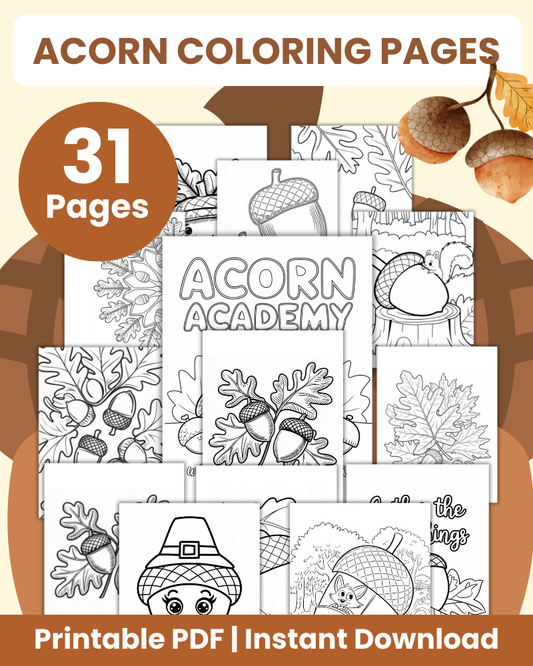 acorn coloring pages