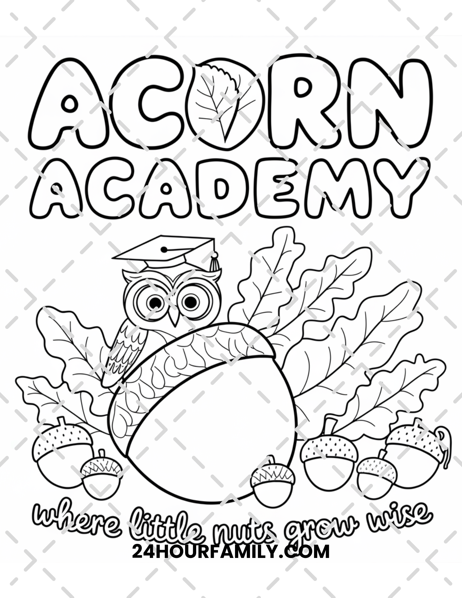 acorn coloring pages