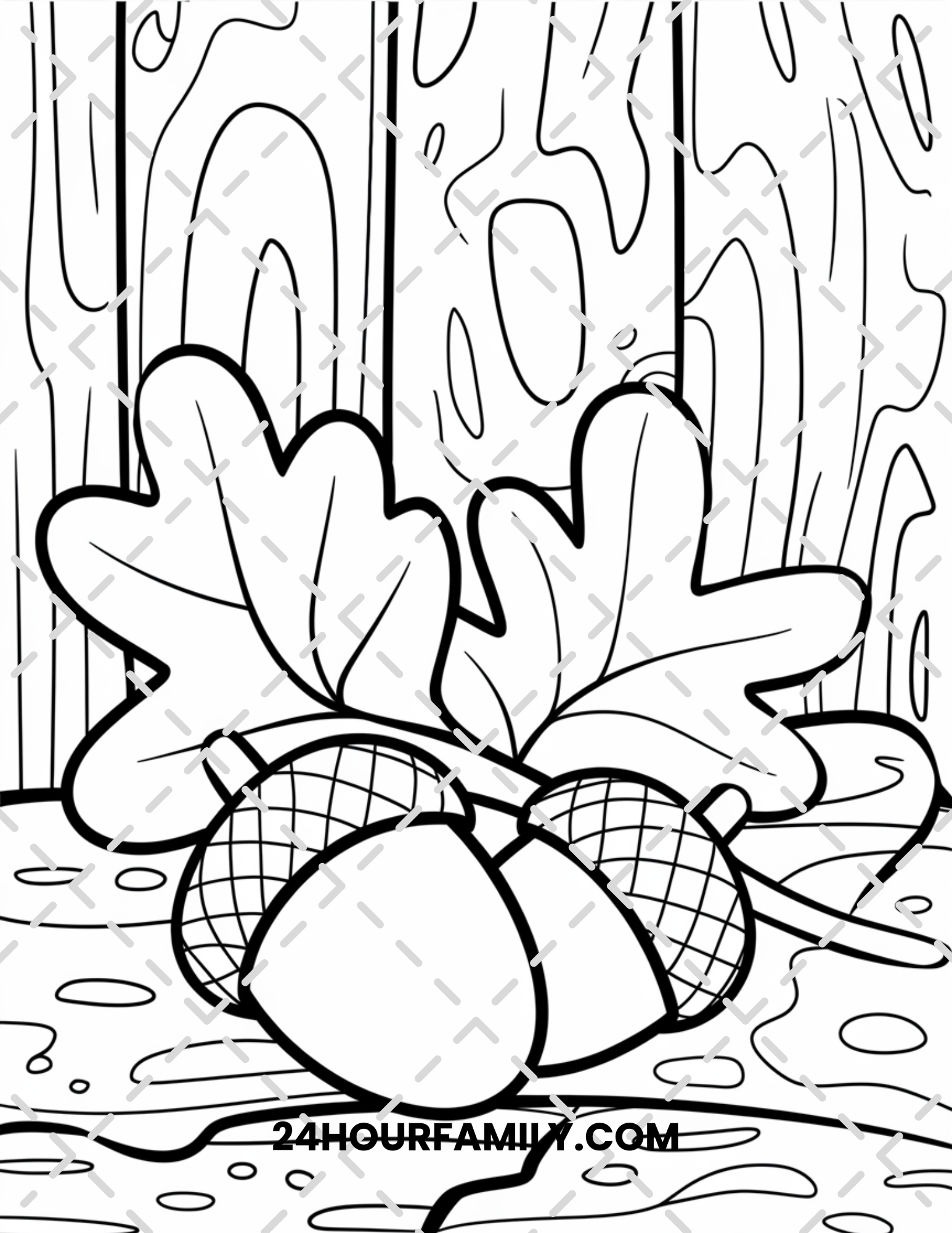 acorn coloring pages