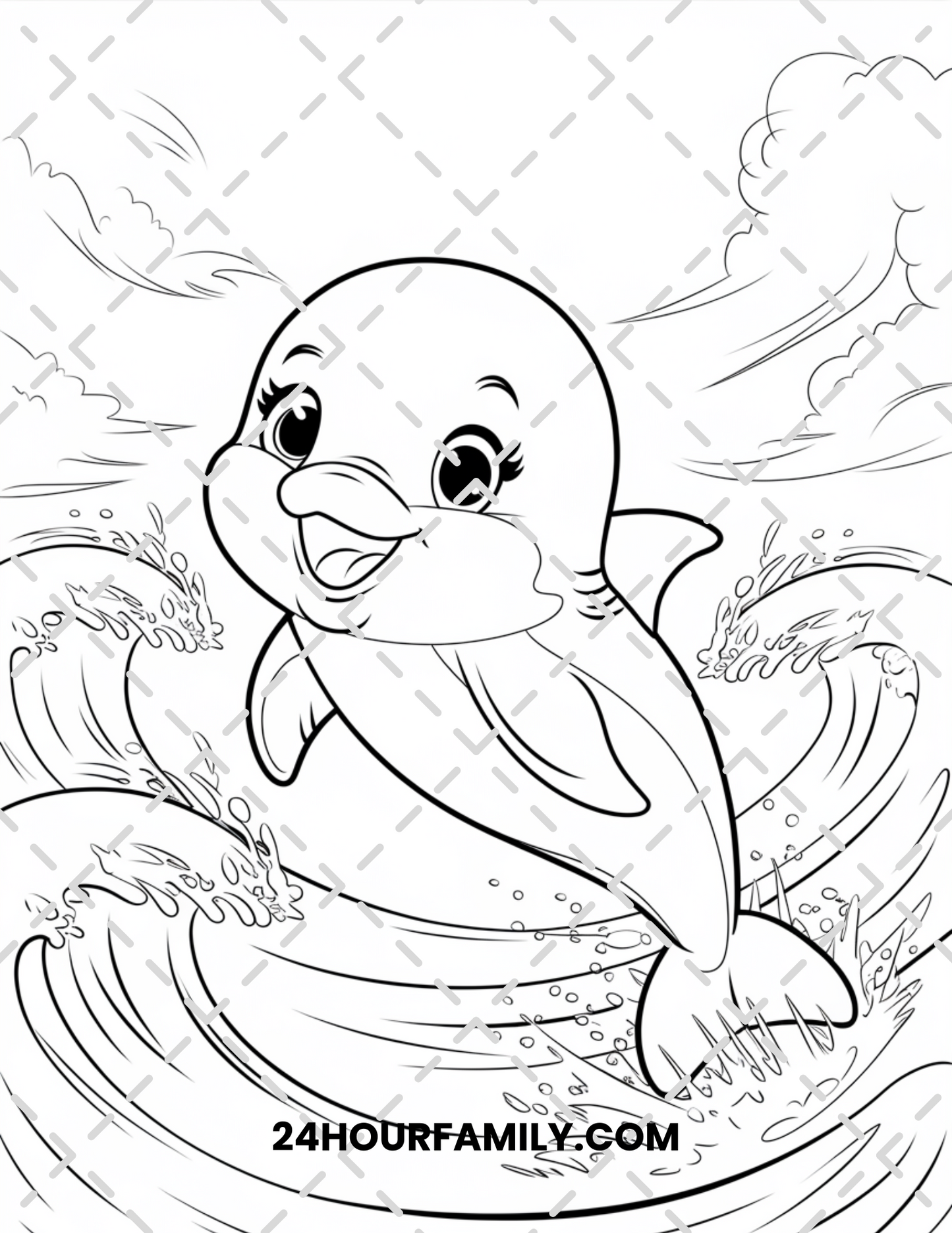 baby dolphin coloring pages