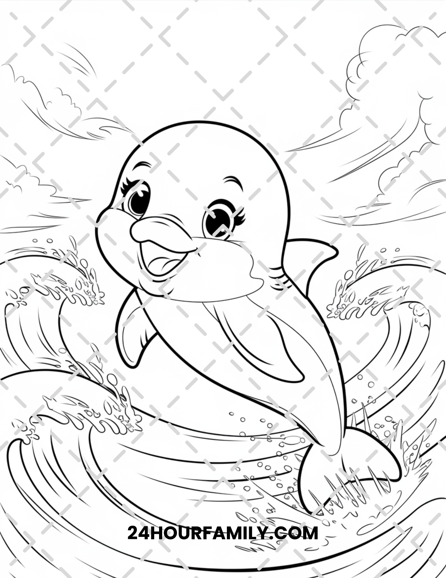 baby dolphin coloring pages