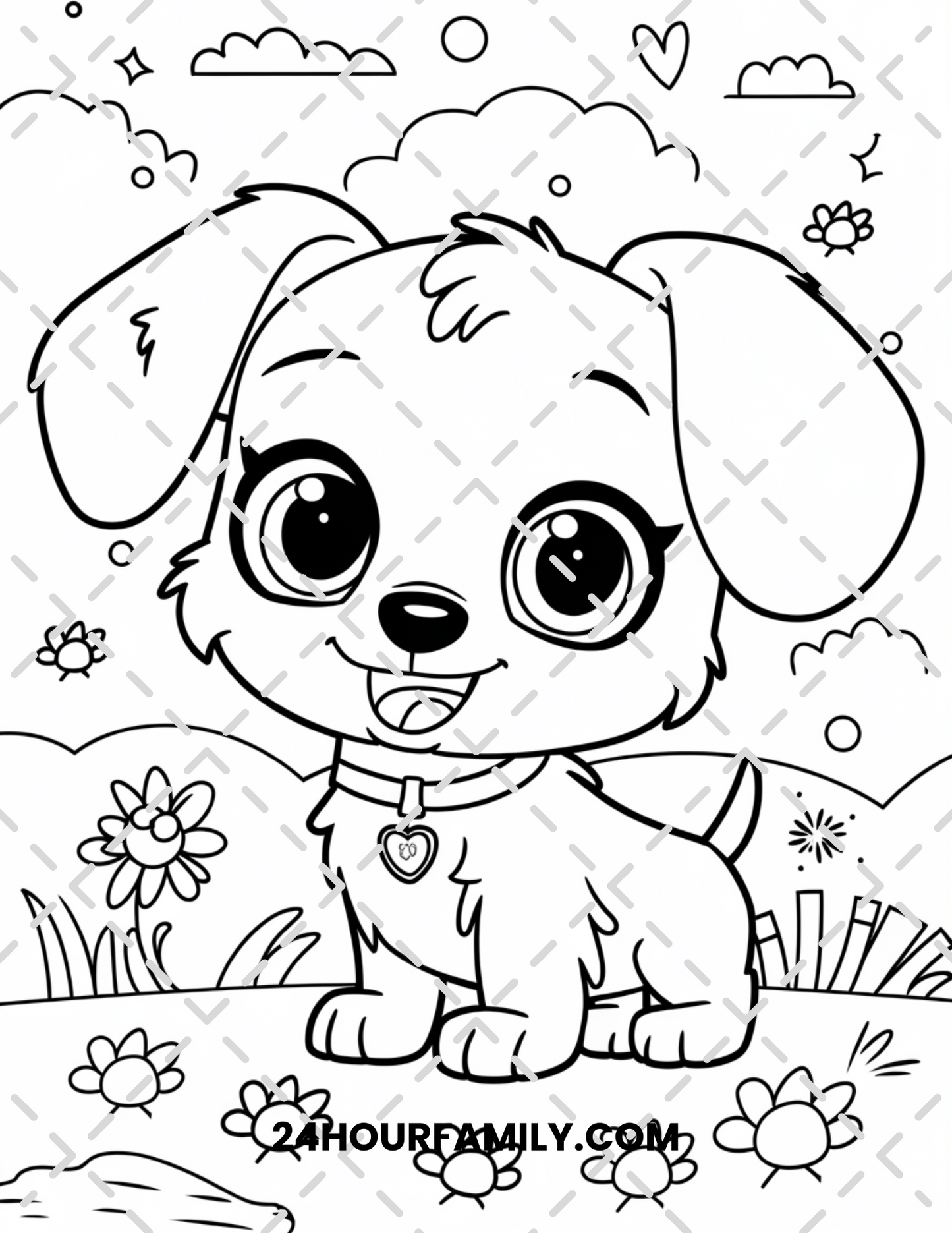 cute puppy coloring pages
