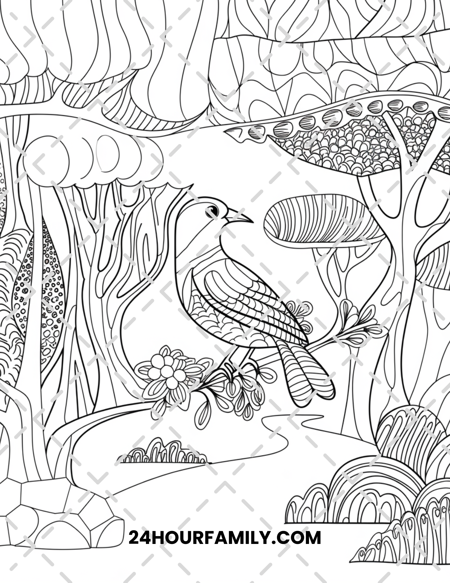 birds coloring pages for adults