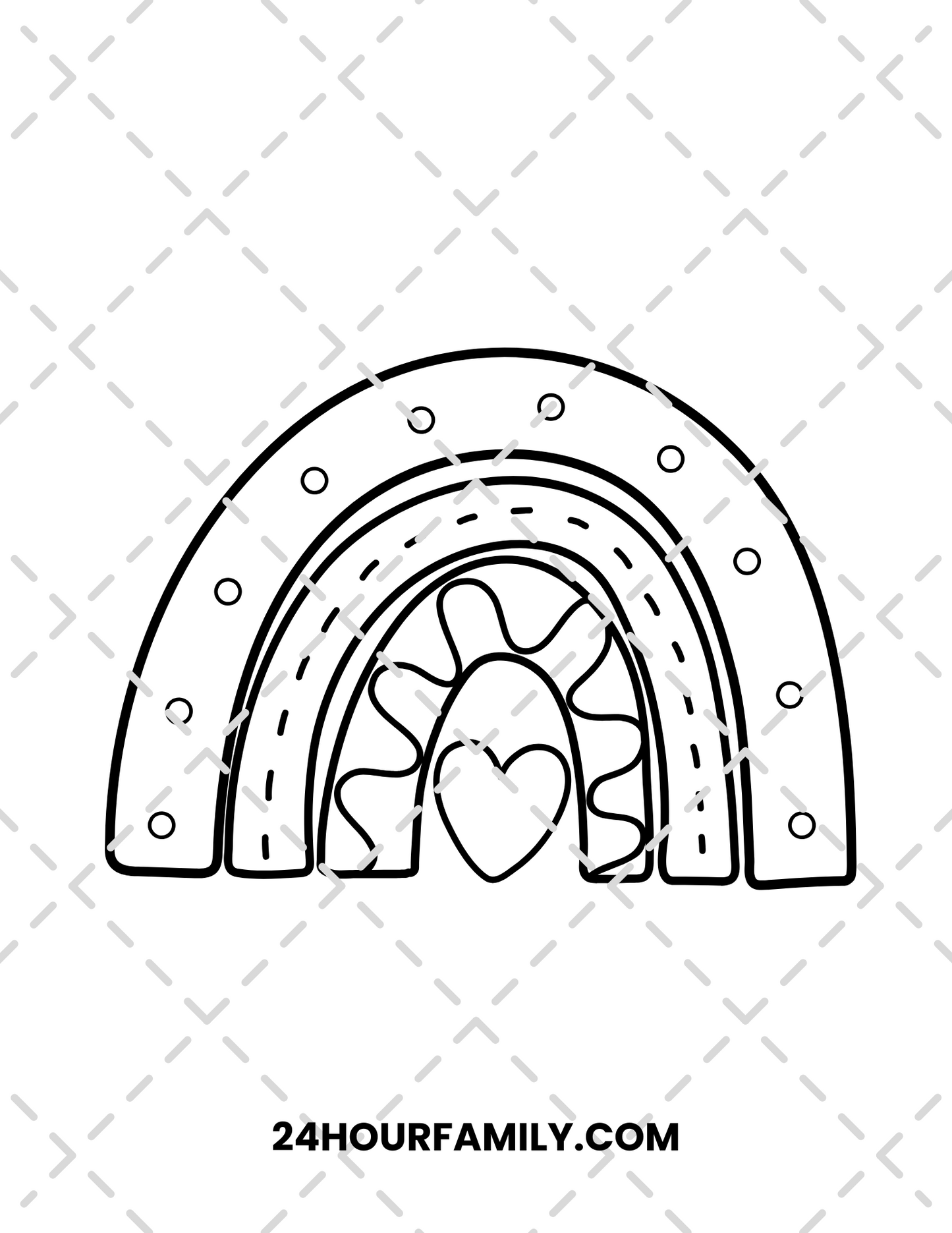 rainbow coloring page