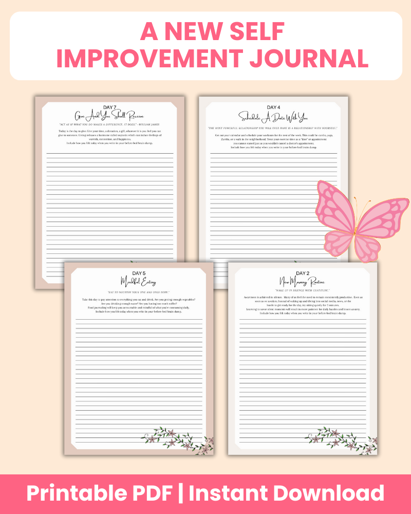 a new self improvement journal printable