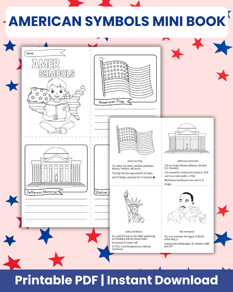 American Symbols Mini Book