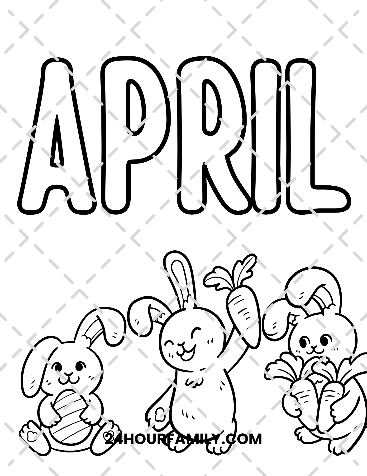 april coloring pages