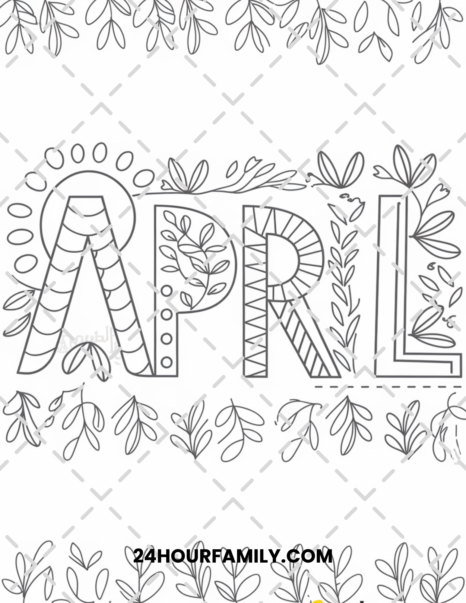 april coloring pages