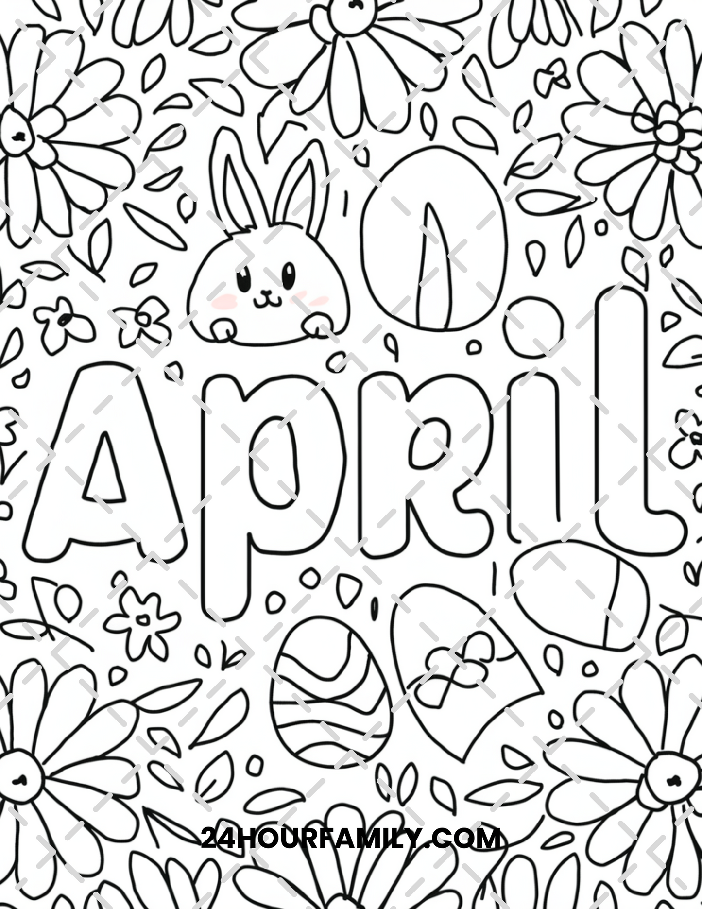 april coloring pages
