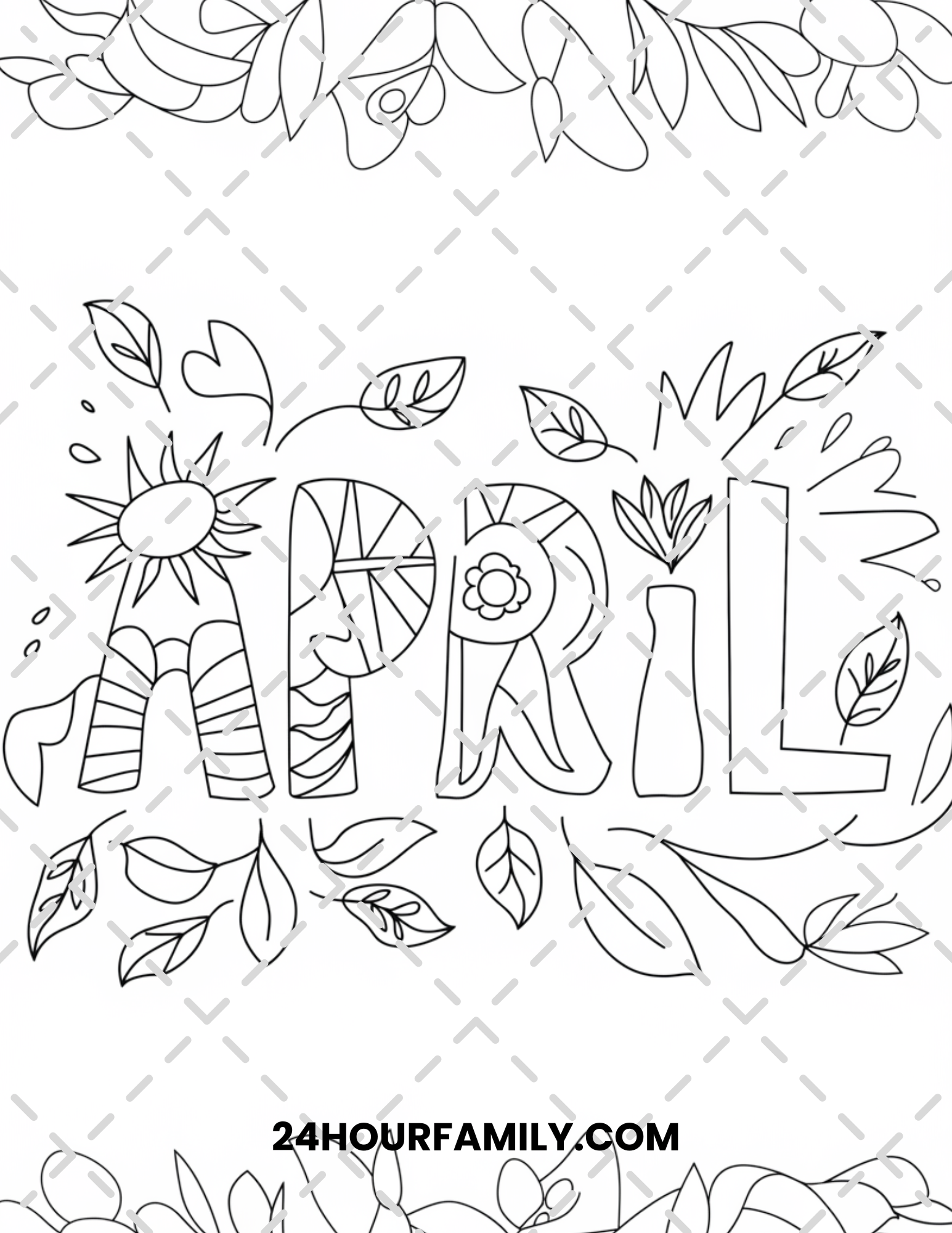april coloring pages