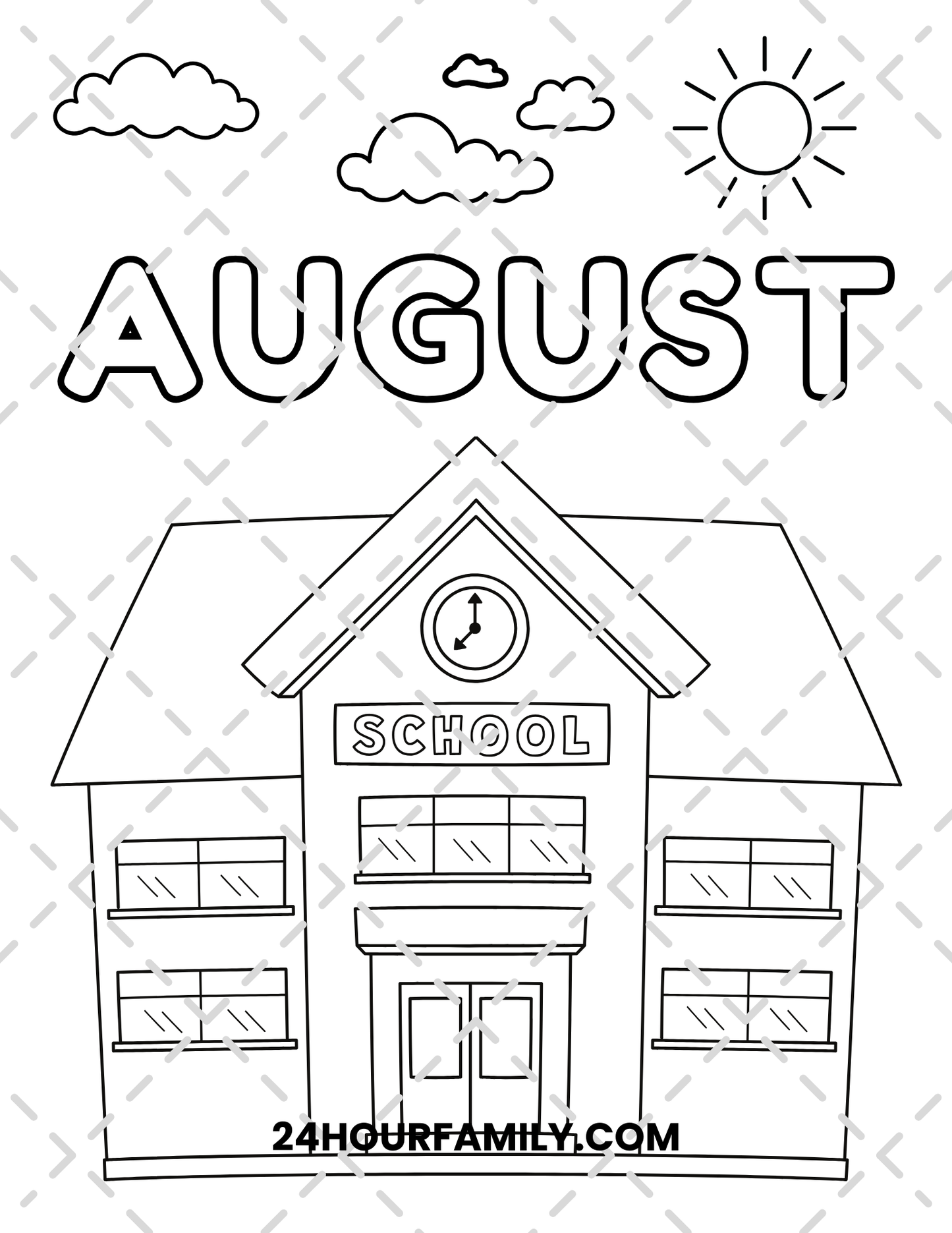 august coloring pages