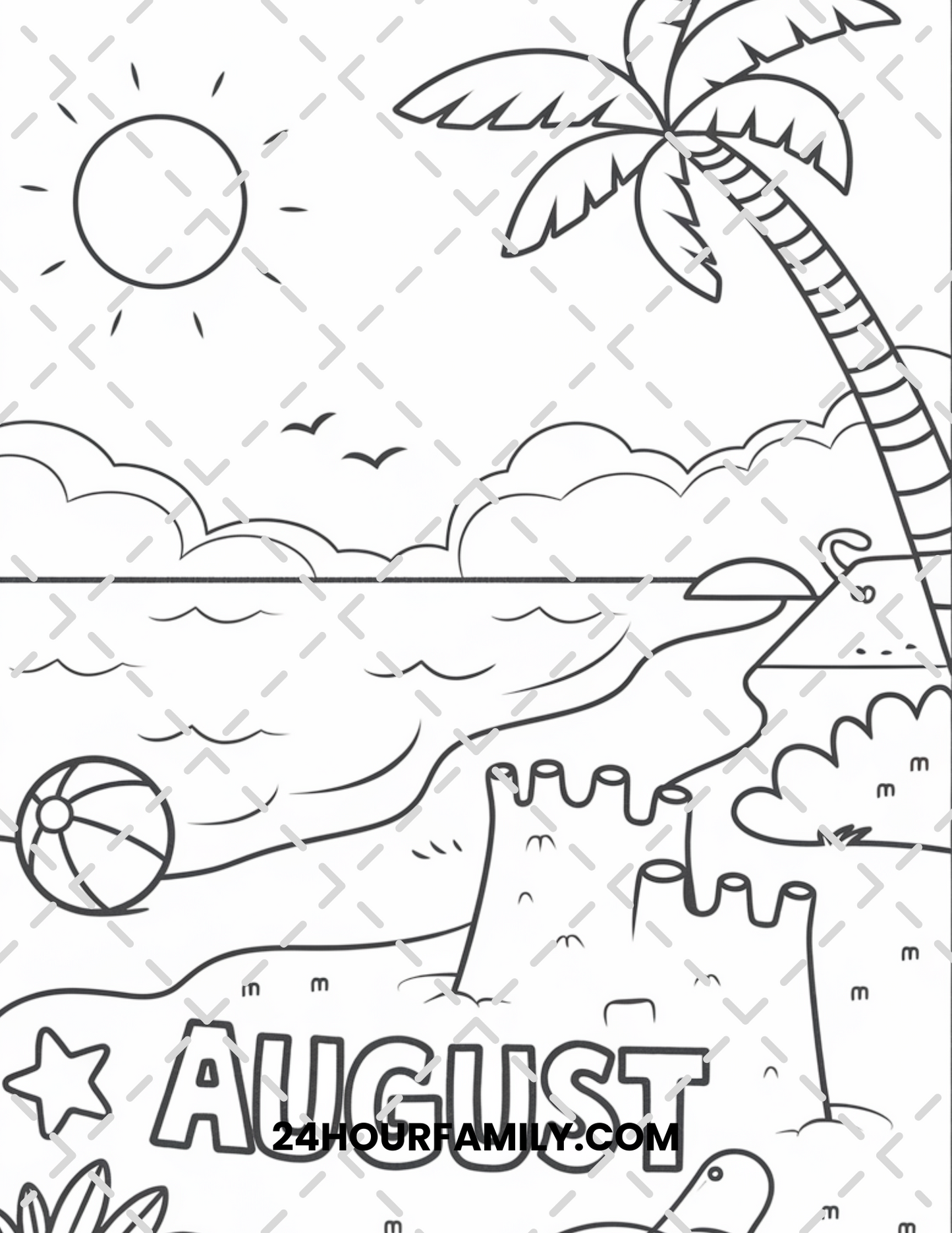 august coloring pages