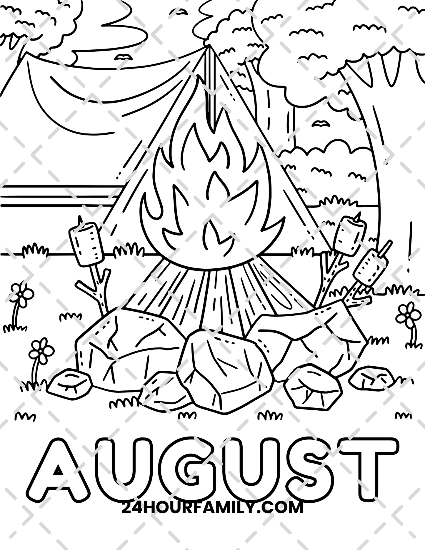 august coloring pages
