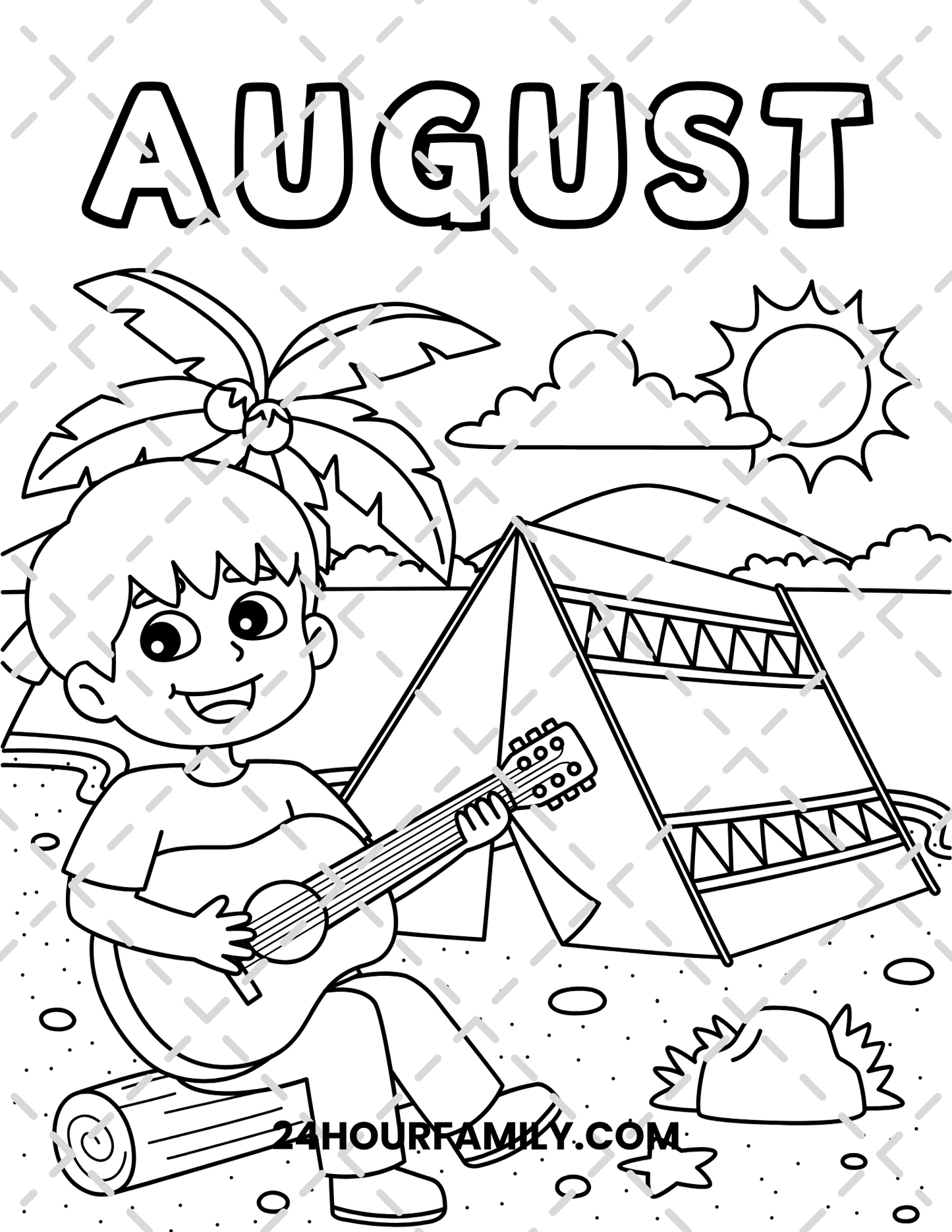 august coloring pages