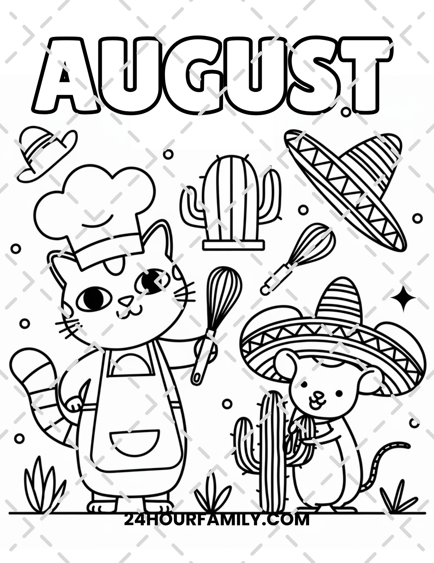 august coloring pages