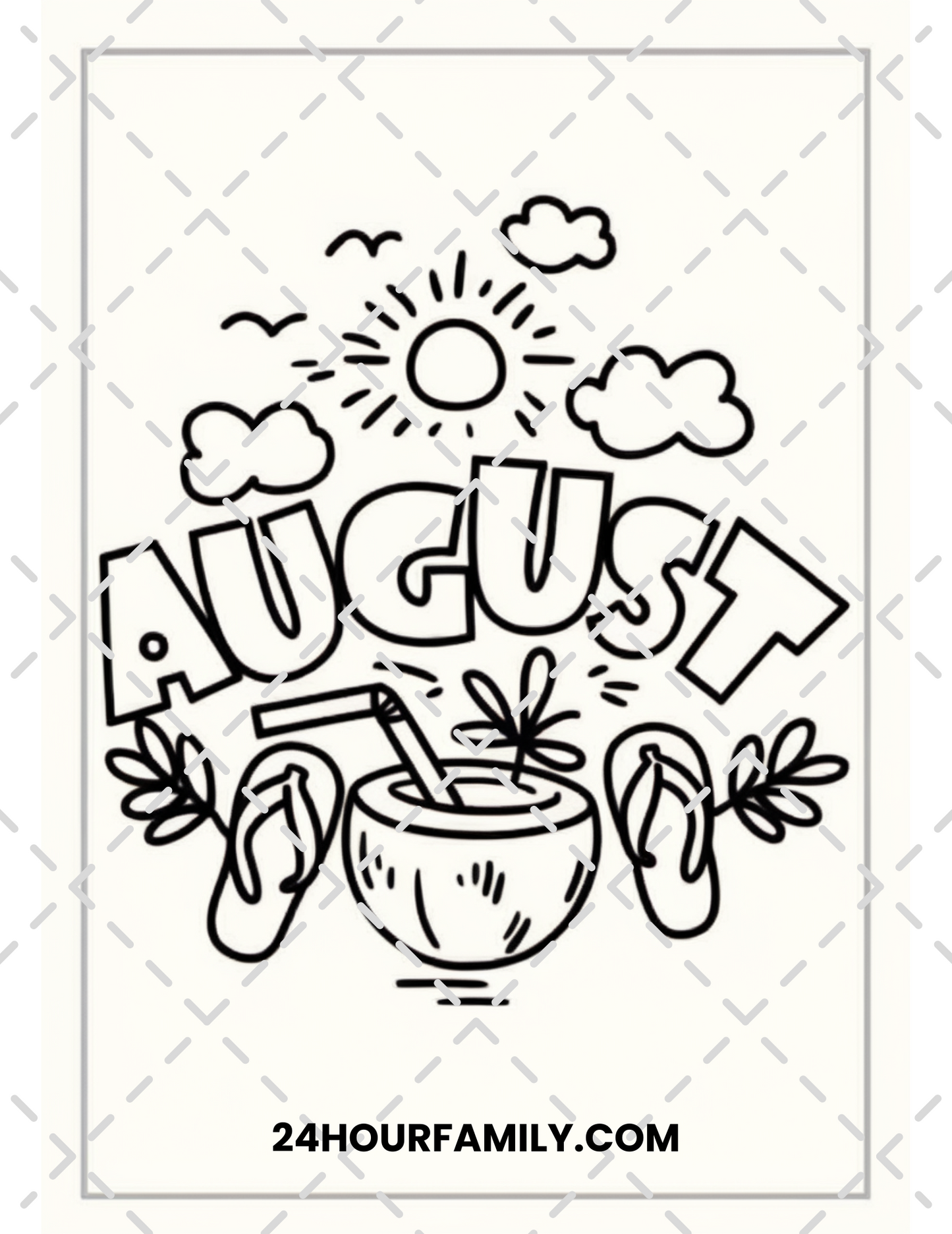august coloring pages
