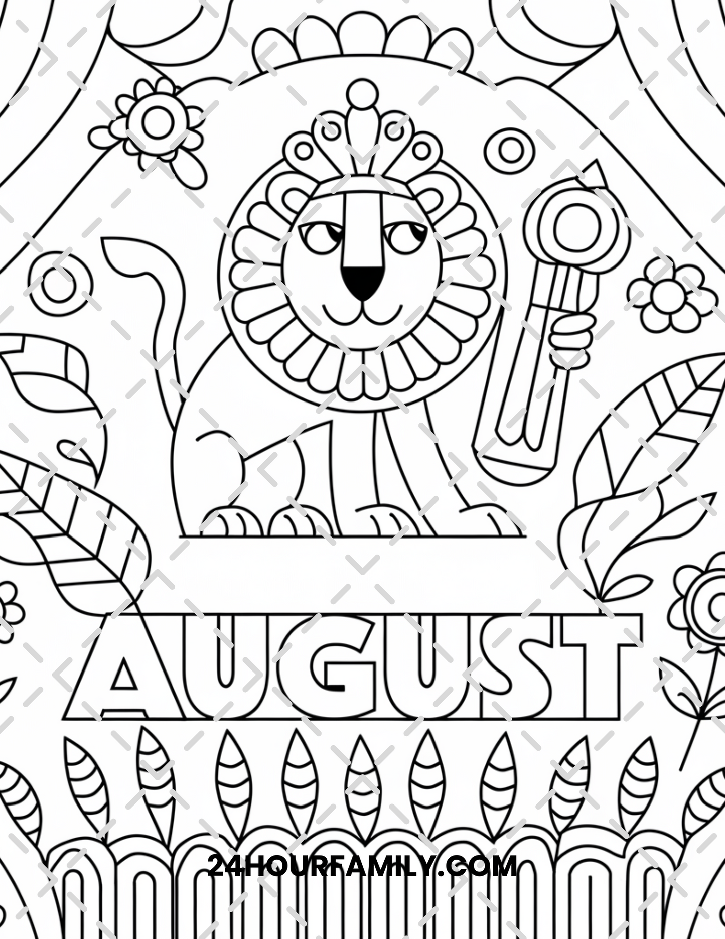 august coloring pages