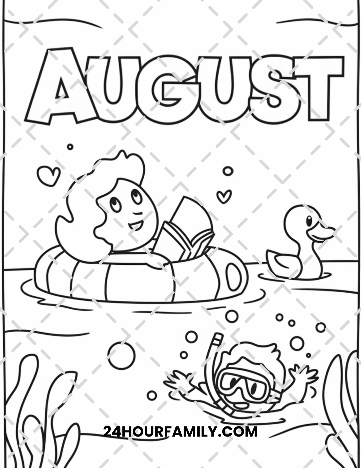 august coloring pages