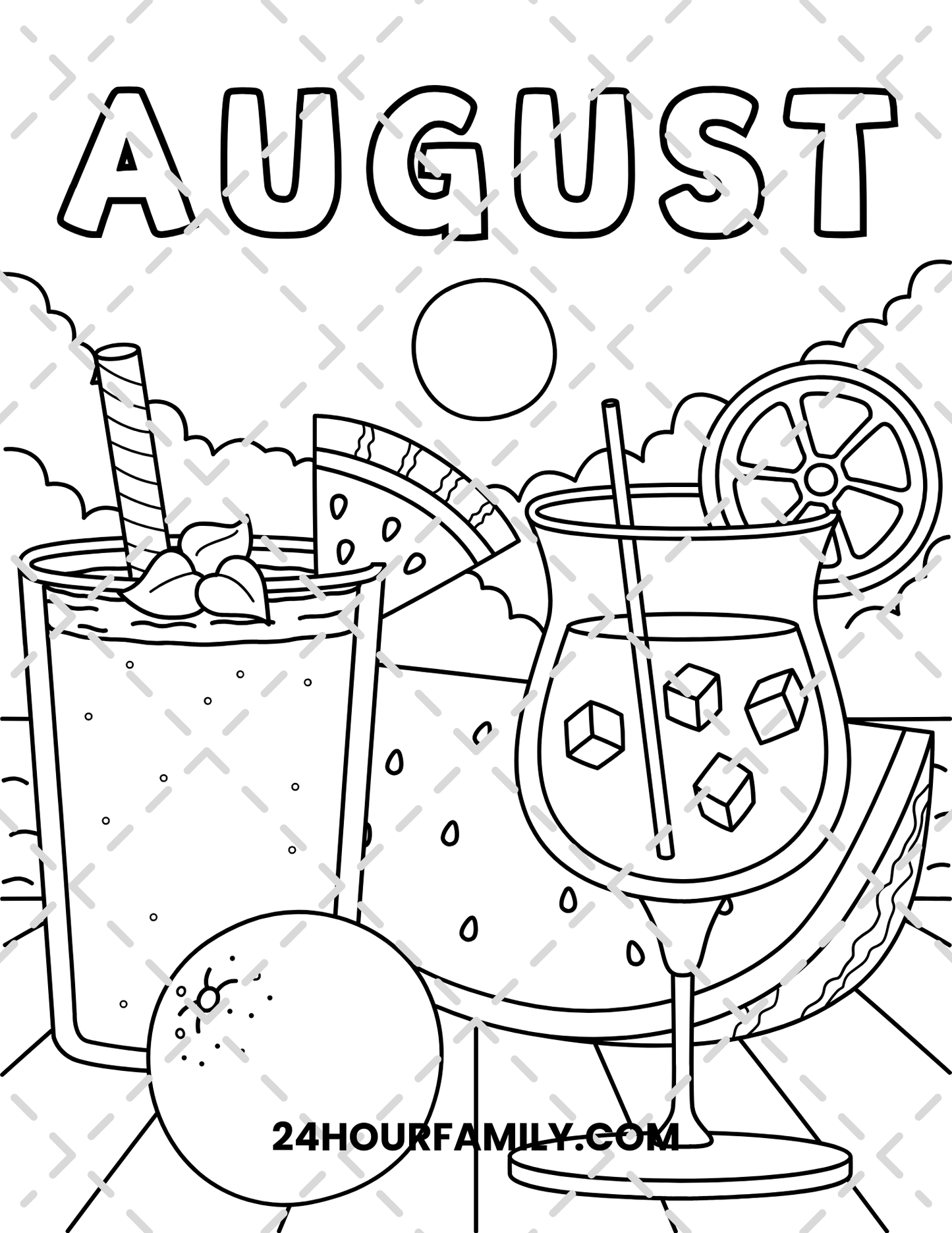 august coloring pages