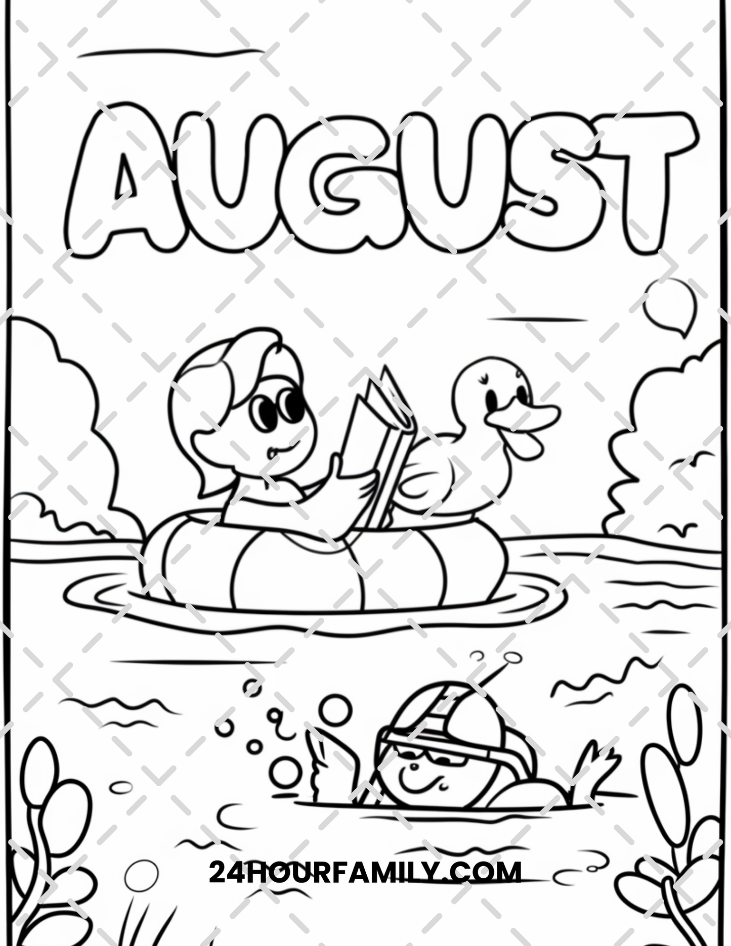 august coloring pages