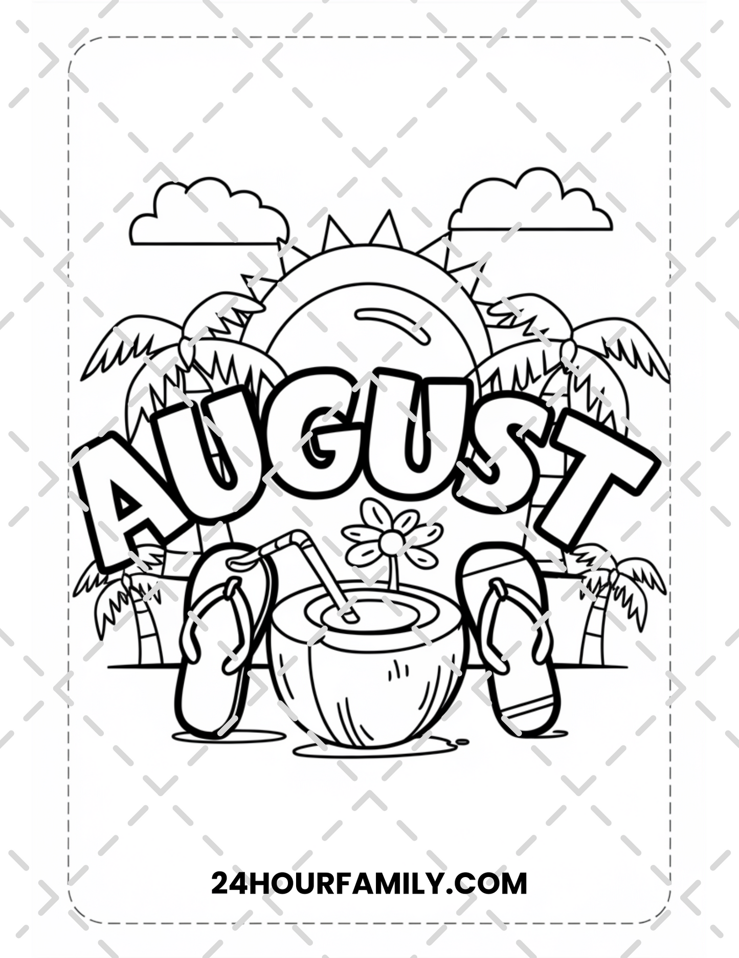 august coloring pages