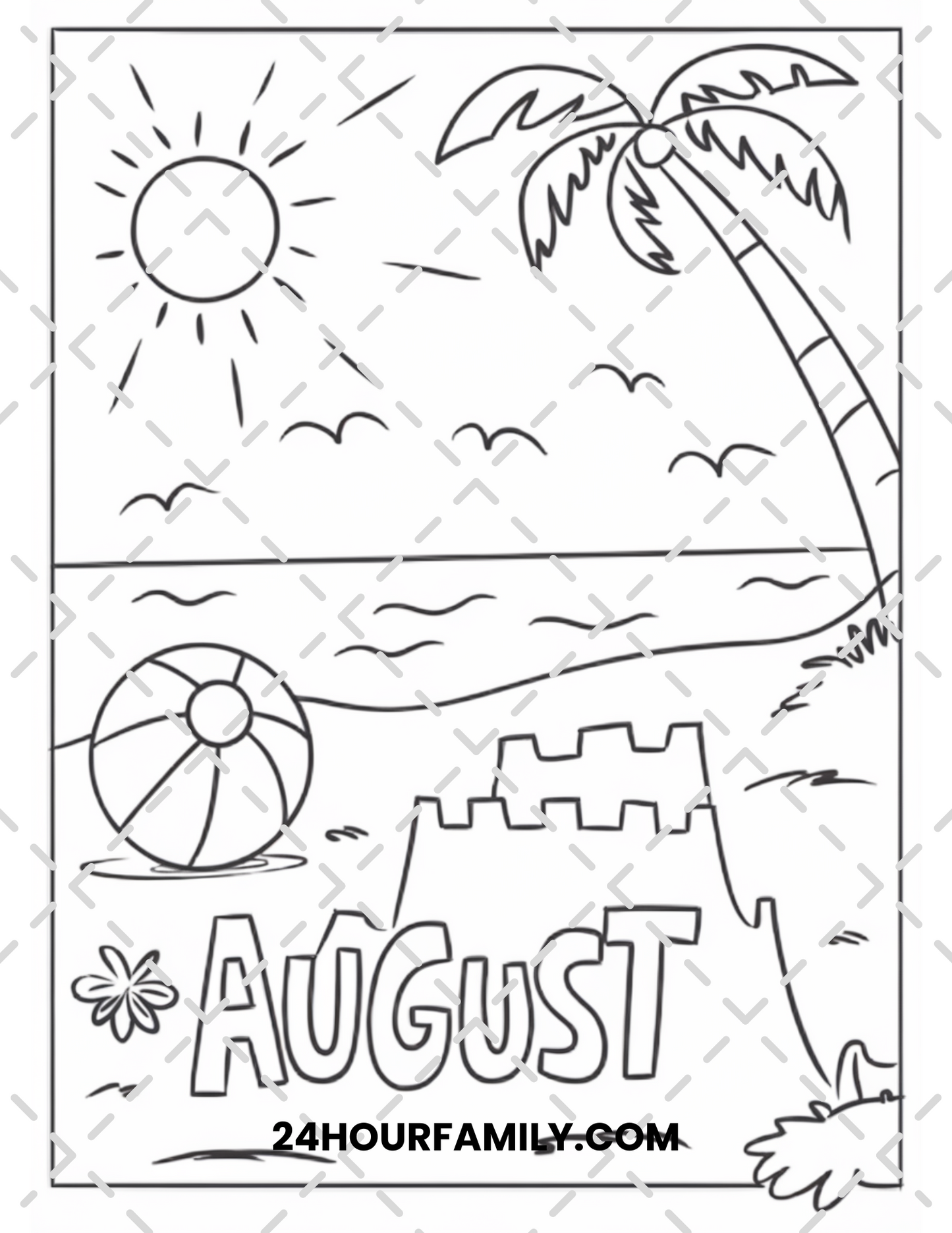 august coloring pages