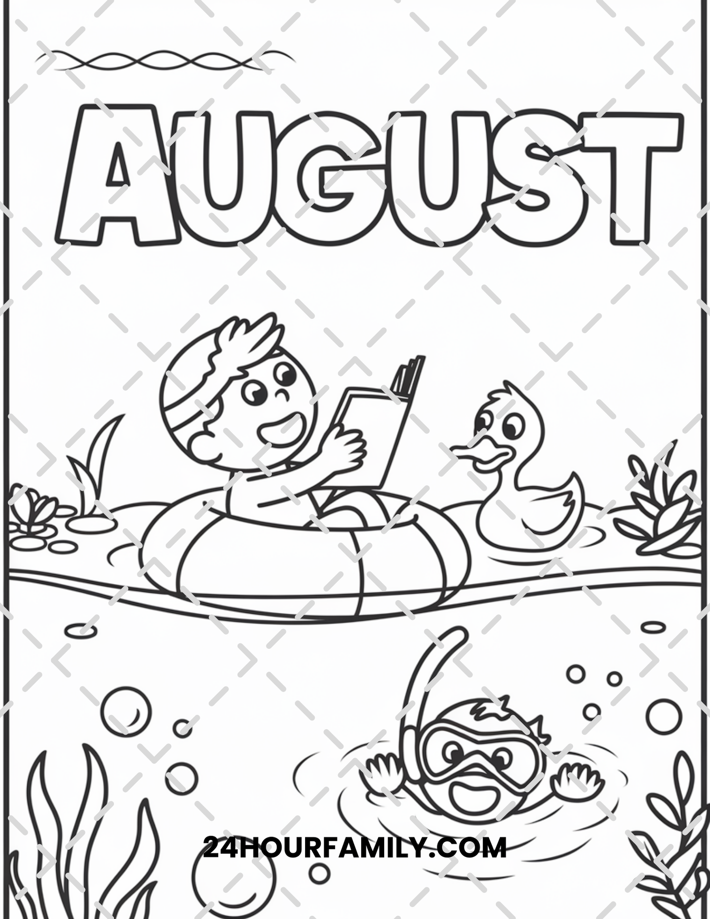 august coloring pages