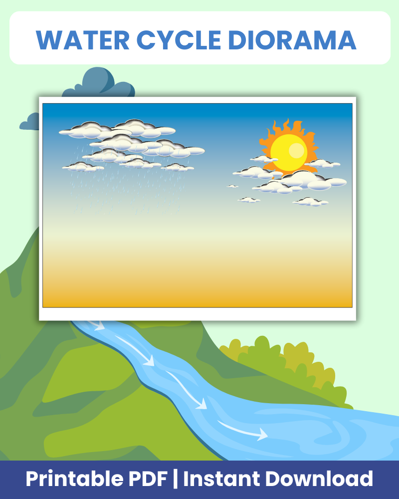 water cycle diorama printable