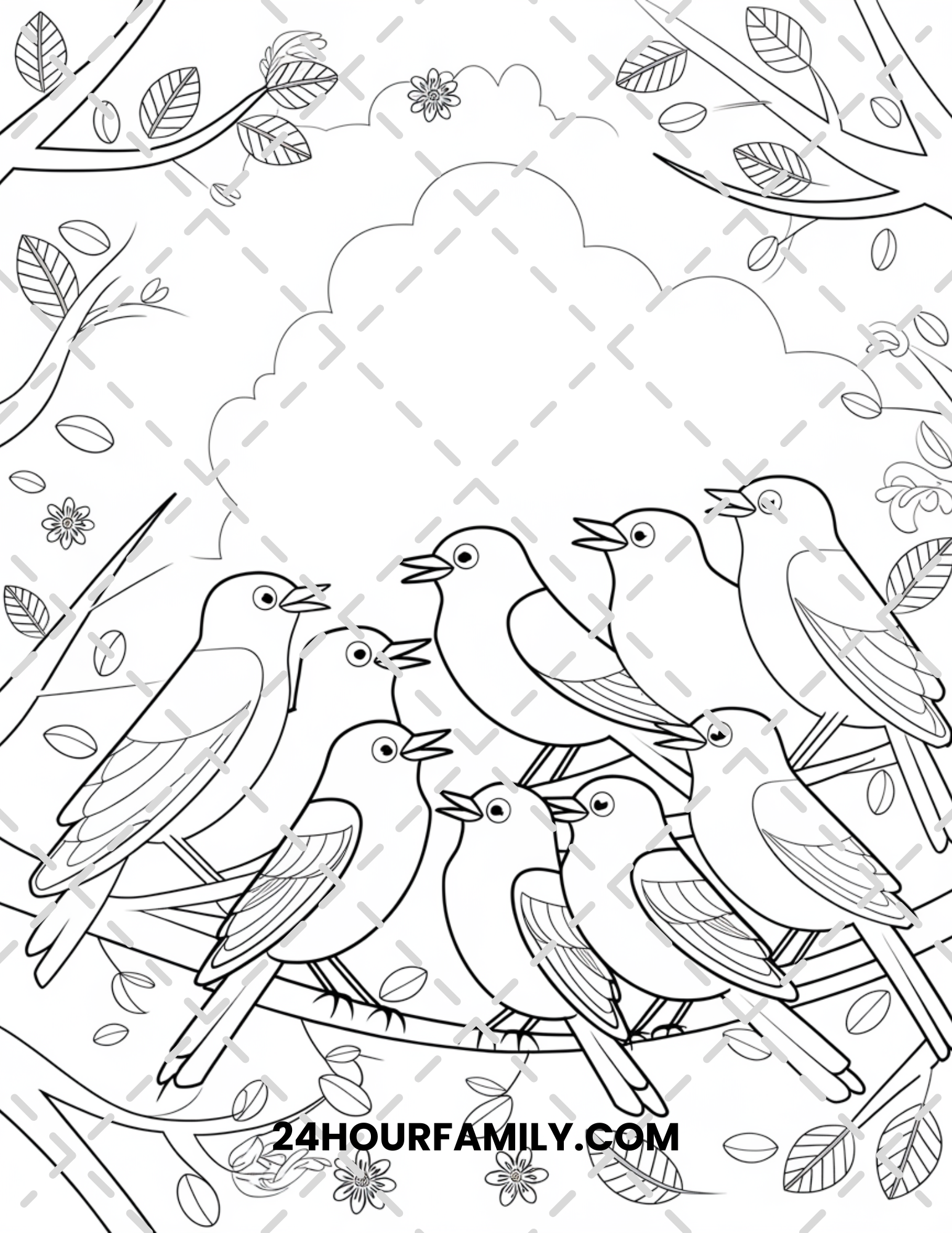 birds coloring pages for kids