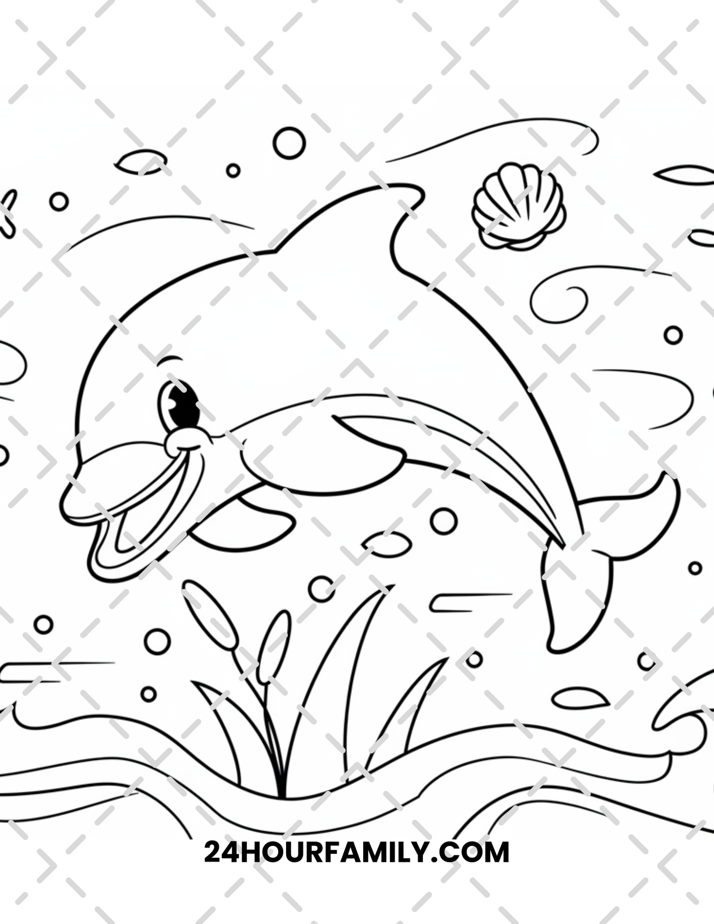 baby dolphins coloring pages