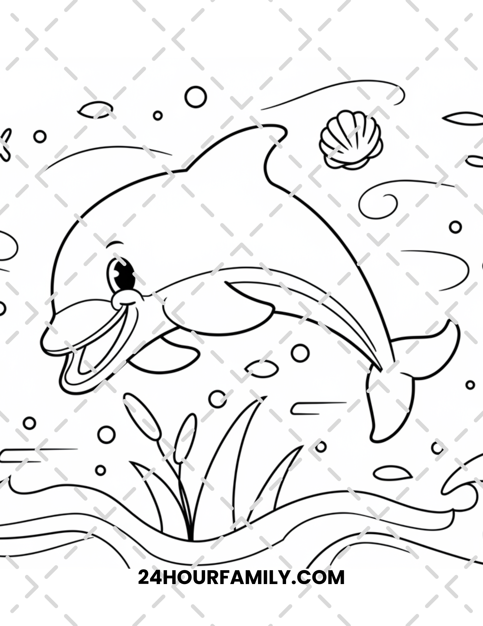 baby dolphins coloring pages