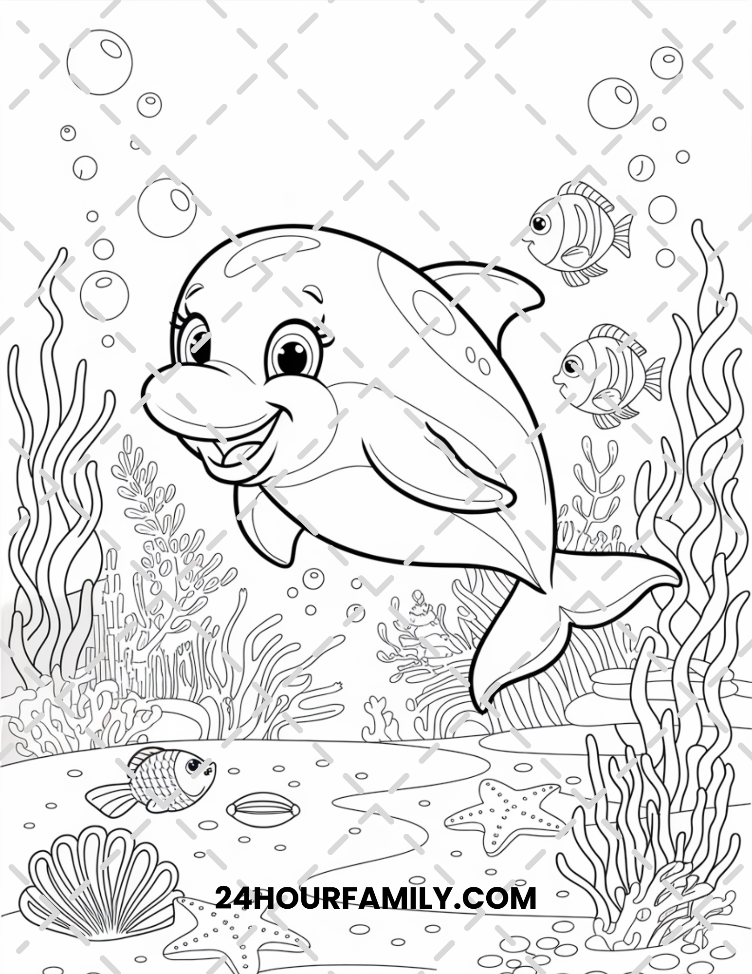 baby dolphin coloring pages