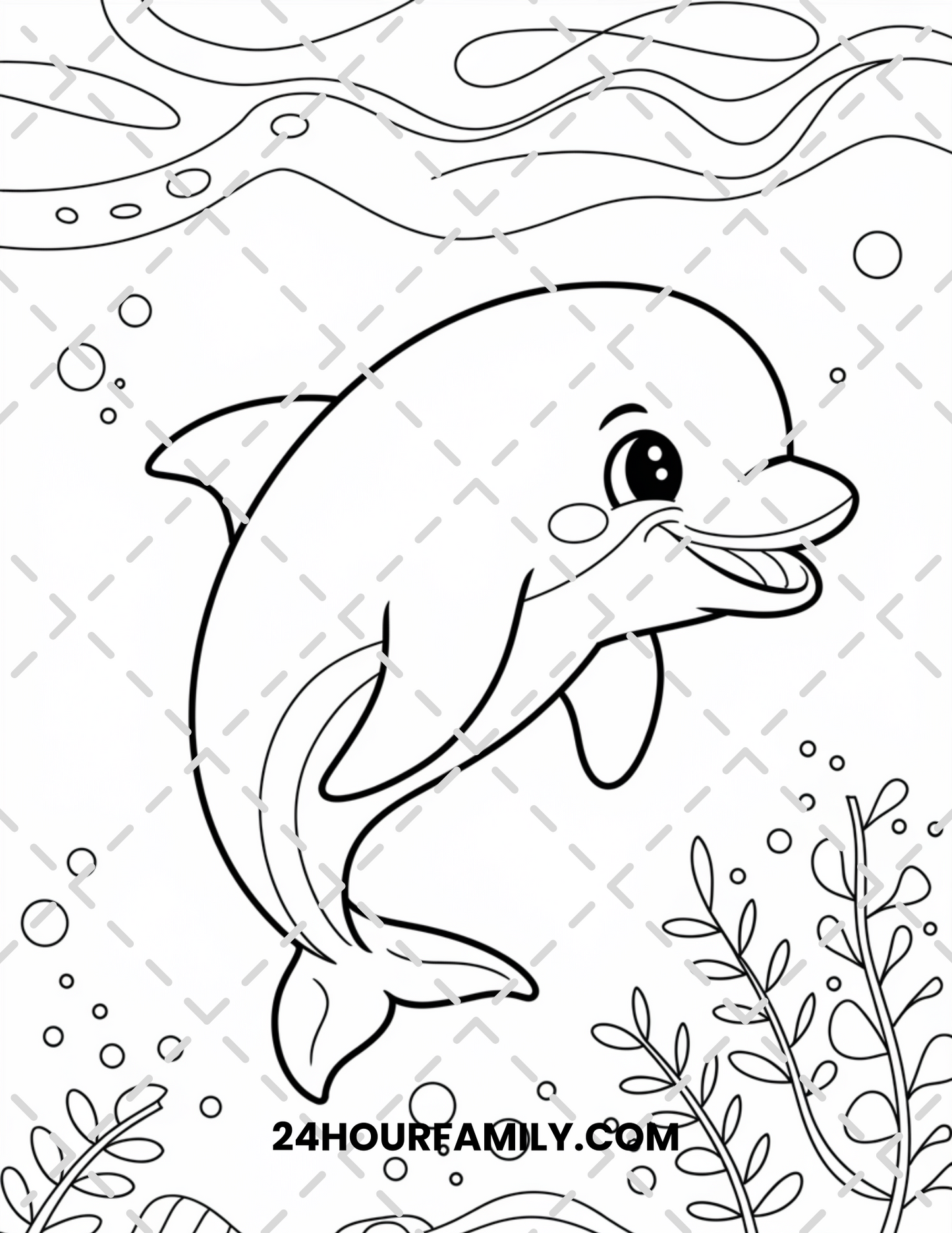 baby dolphins coloring pages