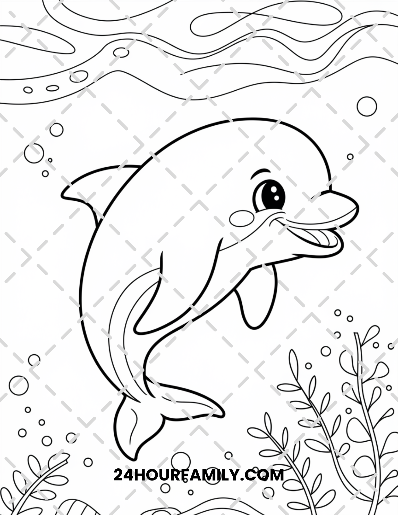 baby dolphins coloring pages