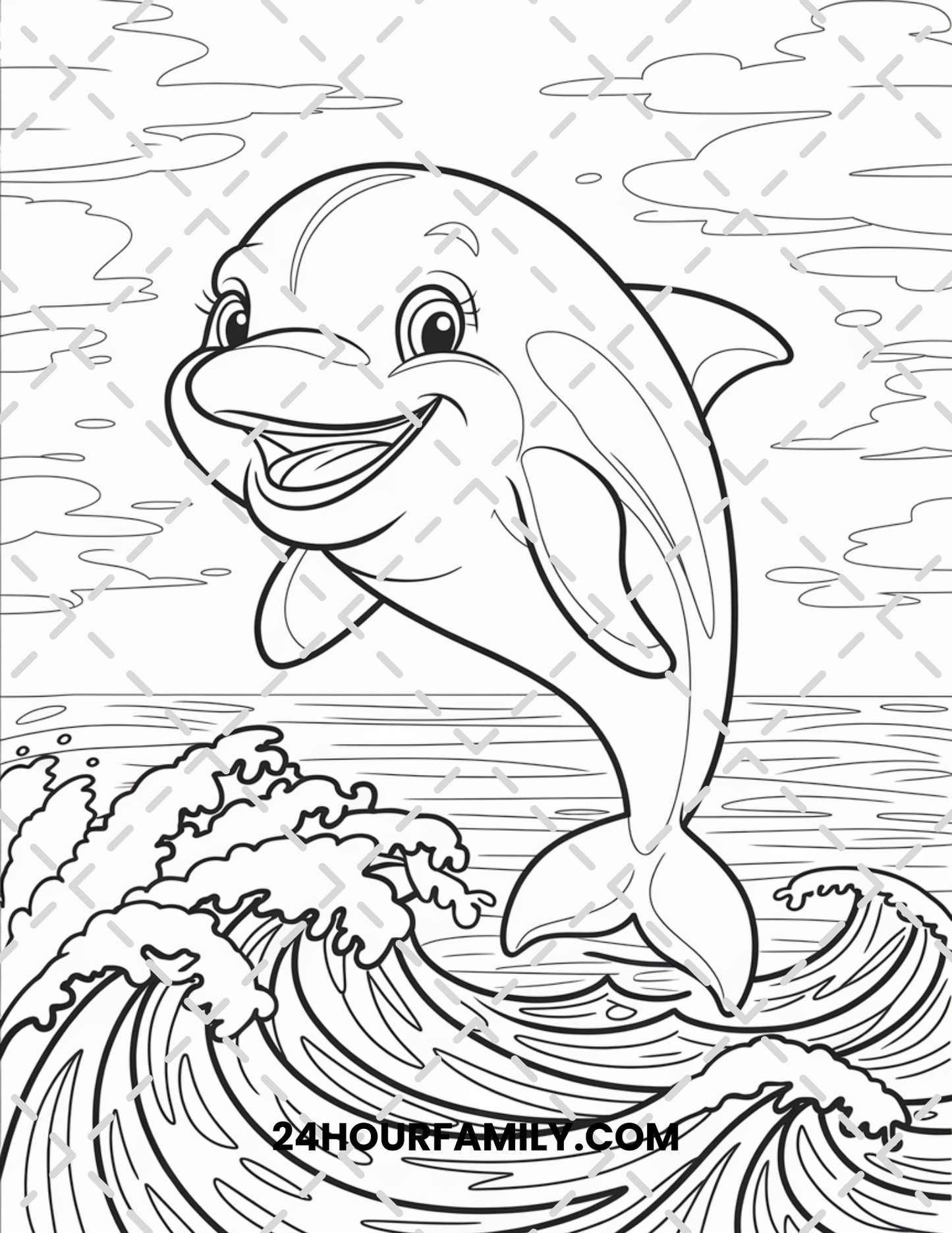 baby dolphins coloring pages