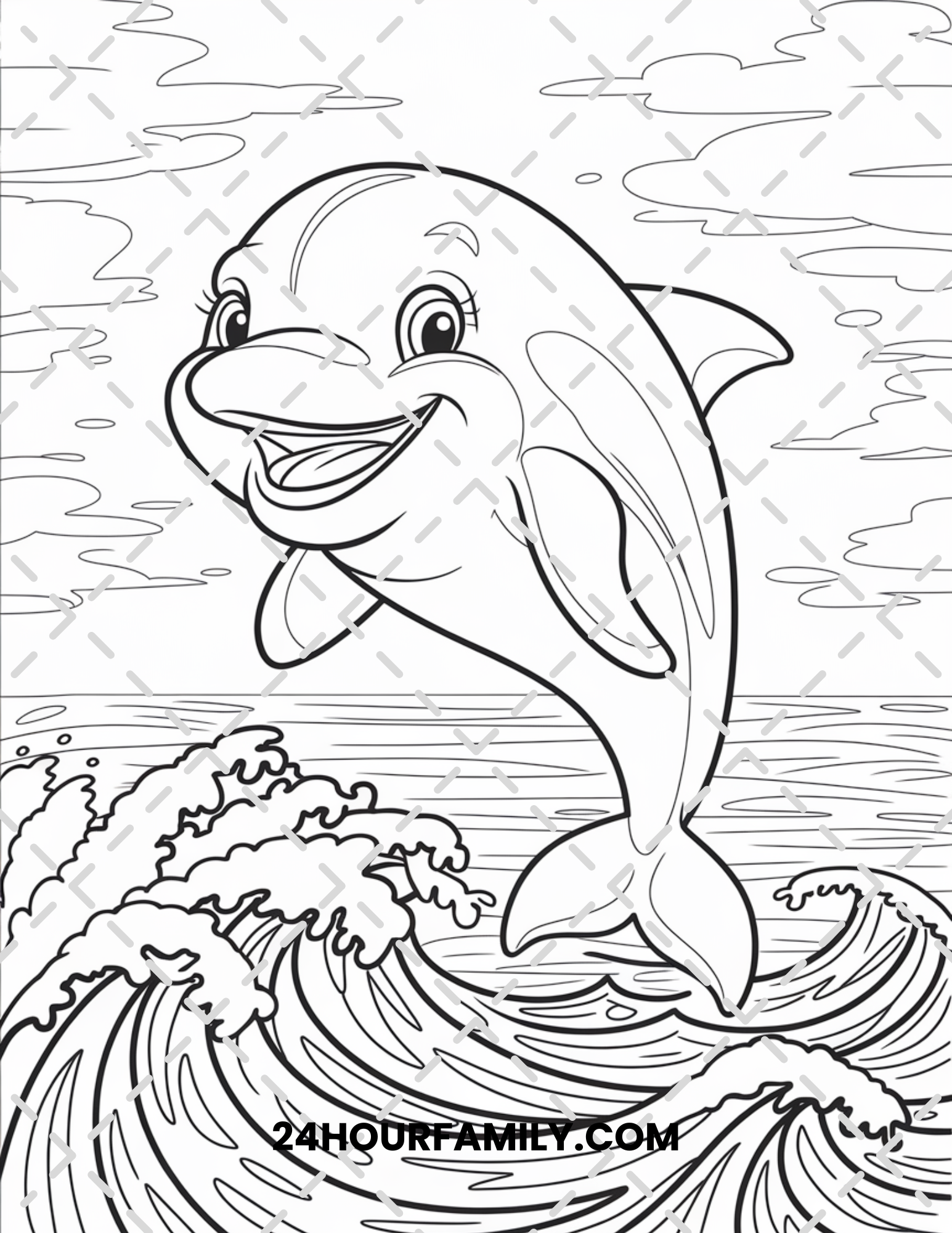 baby dolphins coloring pages